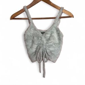 Wild Fable Ice Blue Fuzzy Crop Top